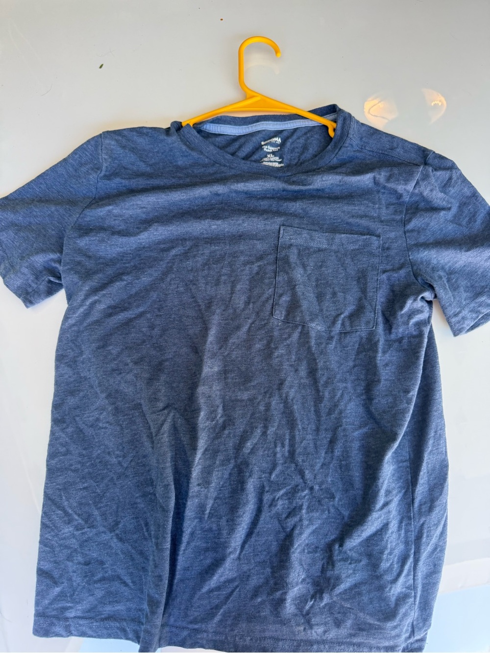 Sonoma Heathered Navy Blue Short Sleeve Pocket Tee